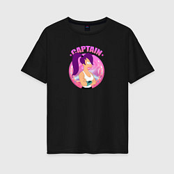 Футболка оверсайз женская Futurama: Капитан Лила, цвет: черный