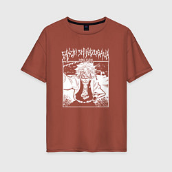 Женская футболка оверсайз Санеми шинадзугава - столп ветра