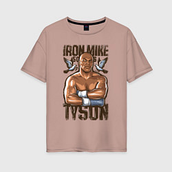 Женская футболка оверсайз Iron Mike Tyson Железный Майк Тайсон