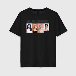Женская футболка оверсайз Корейская группа Blackpink, анимационный стиль