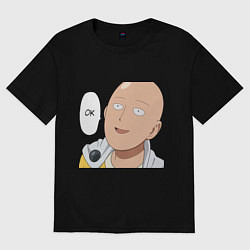 Футболка оверсайз женская Saitama - Okey, цвет: черный