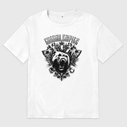 Женская футболка оверсайз Российская Империя Медведь