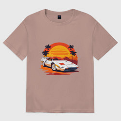 Женская футболка оверсайз Ретро Феррари