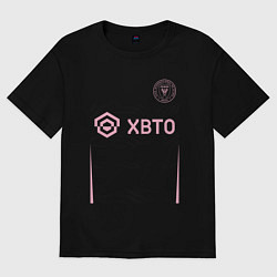 Женская футболка оверсайз Лионель Месси ФК Интер Майами форма гостевая