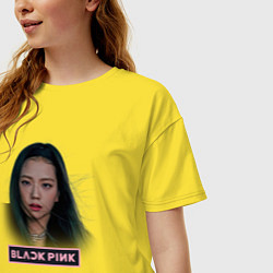 Футболка оверсайз женская Blackpink beautiful singer Rose, цвет: желтый — фото 2