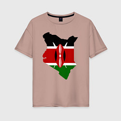 Женская футболка оверсайз Кения