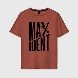 Женская футболка оверсайз Maxident - black - stray kids
