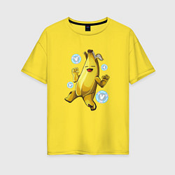 Женская футболка оверсайз Банан с В-баксами Фортнайт