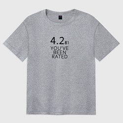 Женская футболка оверсайз Нырок - Черное зеркало