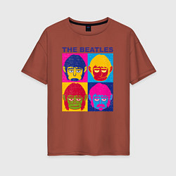 Женская футболка оверсайз The Beatles color