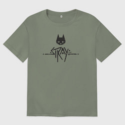 Женская футболка оверсайз Stray street cat