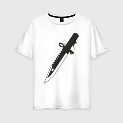 Женская футболка оверсайз CS нож