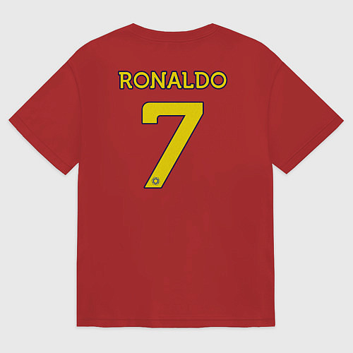 Женская футболка оверсайз Криштиану Роналду 7 Аль Наср / Красный – фото 2