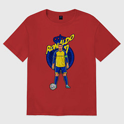 Футболка оверсайз женская Криштиану Роналду 7 Аль Наср, цвет: красный