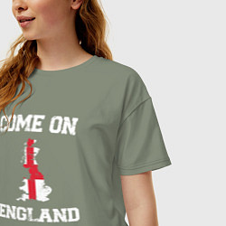 Футболка оверсайз женская Come on England, цвет: авокадо — фото 2
