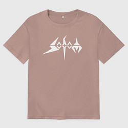 Футболка оверсайз женская Sodom, цвет: пыльно-розовый