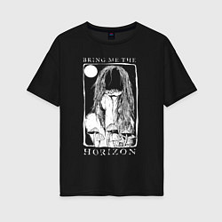 Футболка оверсайз женская Bring Me the Horizon girl, цвет: черный