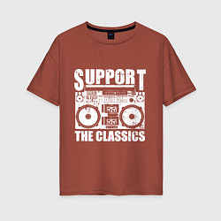 Женская футболка оверсайз Support the classic