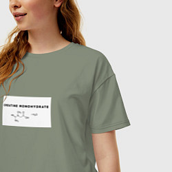 Футболка оверсайз женская Креатин моногидрат, цвет: авокадо — фото 2