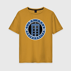 Женская футболка оверсайз Time lord university
