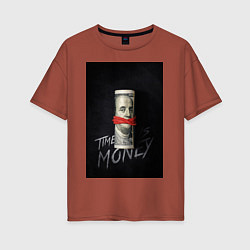 Женская футболка оверсайз Time is money