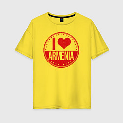 Женская футболка оверсайз Love Armenia