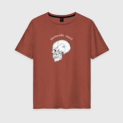 Женская футболка оверсайз Skull Memento Mori