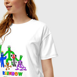 Футболка оверсайз женская Радужные друзья вместе, цвет: белый — фото 2