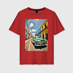 Женская футболка оверсайз Кубинская улица