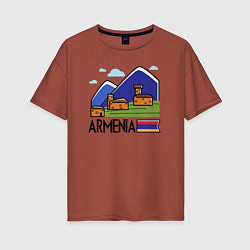 Женская футболка оверсайз Горная Армения