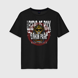 Женская футболка оверсайз Linkin Park рок легенда