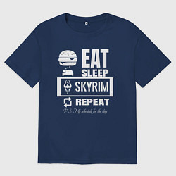 Футболка оверсайз женская Скайрим The Elder Scrolls, цвет: тёмно-синий