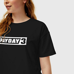 Футболка оверсайз женская Payday 3 logo, цвет: черный — фото 2