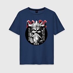 Женская футболка оверсайз AC DC рок на вечно