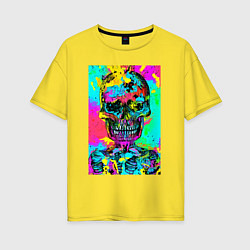 Женская футболка оверсайз Cool skull - pop art - vogue