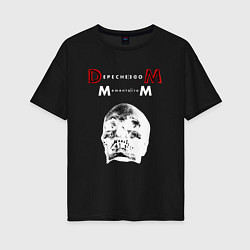 Женская футболка оверсайз Depeche Mode 2023 Memento Mori - White Skull 01