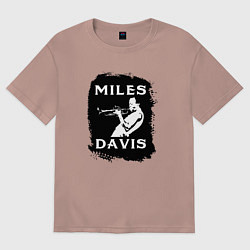 Женская футболка оверсайз Tribute to Miles Davis
