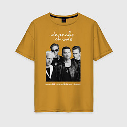 Женская футболка оверсайз Depeche Mode World Violation Tour Band