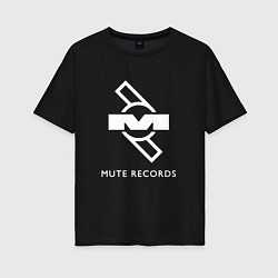 Женская футболка оверсайз Depeche Mode Mute Records Logo