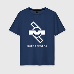 Женская футболка оверсайз Depeche Mode Mute Records Logo