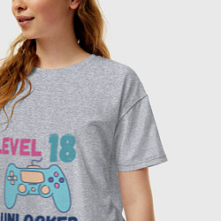 Футболка оверсайз женская 18 уровень жизни, цвет: меланж — фото 2