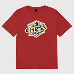 Женская футболка оверсайз Турнир по шахматам