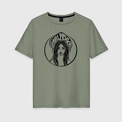 Женская футболка оверсайз Babushka