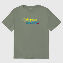 Женская футболка оверсайз Cyberpunk 2077 phantom liberty logo v1