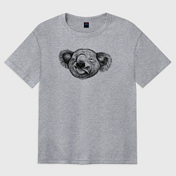 Женская футболка оверсайз Коала голова