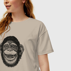 Футболка оверсайз женская Smile monkey, цвет: миндальный — фото 2