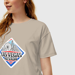 Футболка оверсайз женская Las Vegas, цвет: миндальный — фото 2