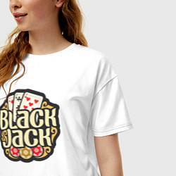 Футболка оверсайз женская Blackjack, цвет: белый — фото 2