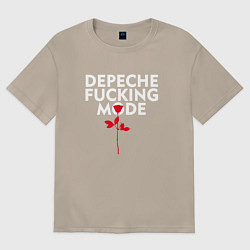 Футболка оверсайз женская Depeche Mode - Rose mode, цвет: миндальный