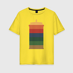 Женская футболка оверсайз Color tardis